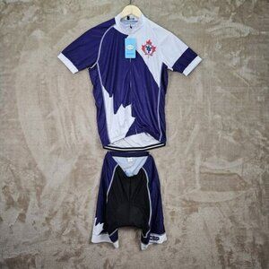 NWT Cycling Jersey And Padded Cycling Short Set Cool Bike Mens Sz L Cycling Club